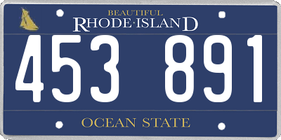 RI license plate 453891