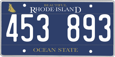 RI license plate 453893