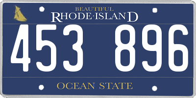 RI license plate 453896