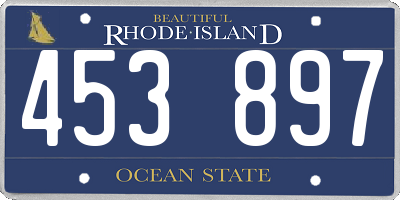 RI license plate 453897