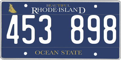 RI license plate 453898
