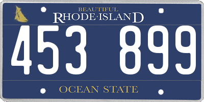RI license plate 453899