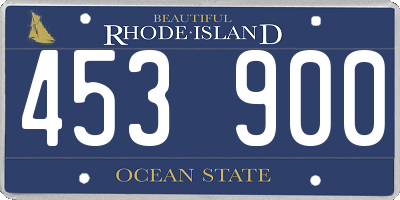 RI license plate 453900