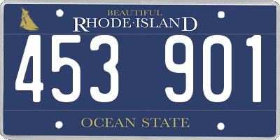 RI license plate 453901