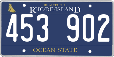 RI license plate 453902