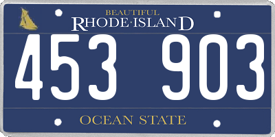 RI license plate 453903