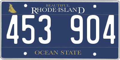 RI license plate 453904
