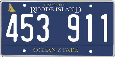 RI license plate 453911