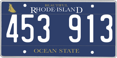 RI license plate 453913