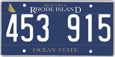 RI license plate 453915