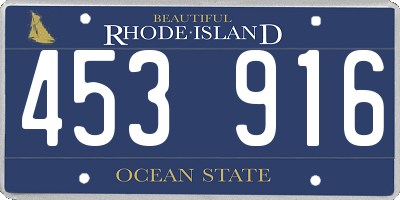 RI license plate 453916