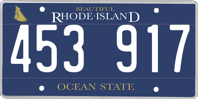 RI license plate 453917