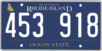 RI license plate 453918