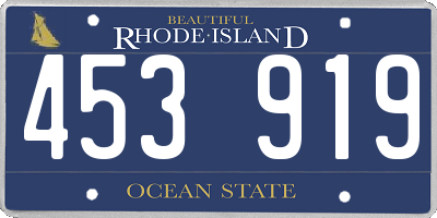 RI license plate 453919