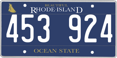 RI license plate 453924