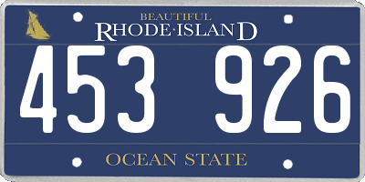 RI license plate 453926