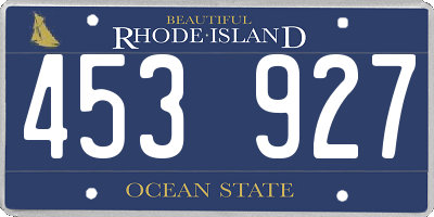 RI license plate 453927