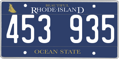 RI license plate 453935