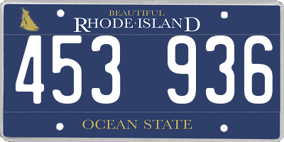 RI license plate 453936