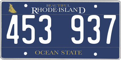 RI license plate 453937