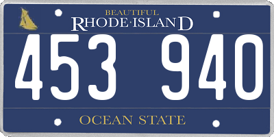 RI license plate 453940
