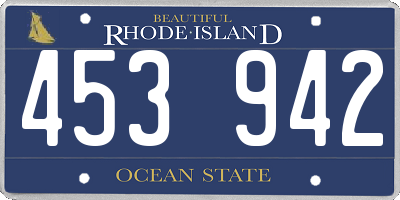 RI license plate 453942