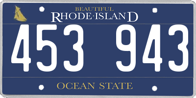 RI license plate 453943