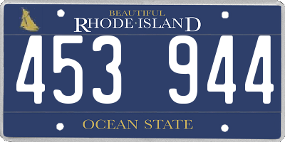 RI license plate 453944