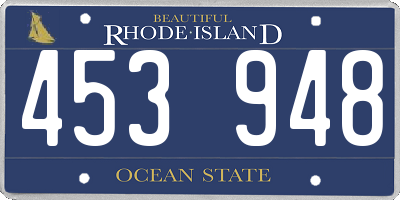 RI license plate 453948