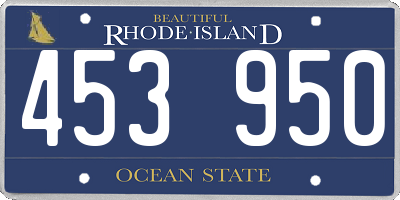 RI license plate 453950