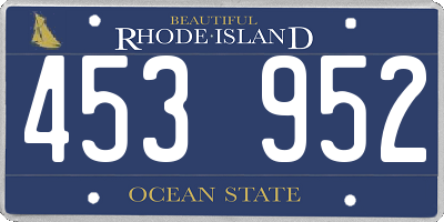 RI license plate 453952