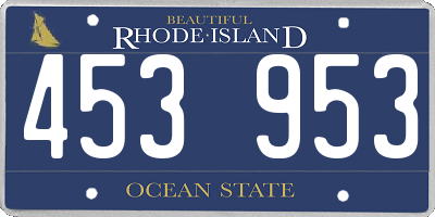 RI license plate 453953
