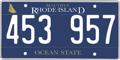 RI license plate 453957