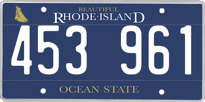 RI license plate 453961