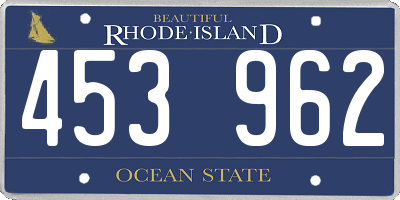 RI license plate 453962
