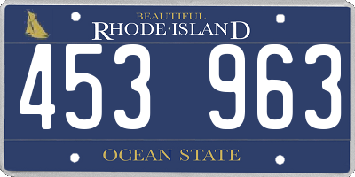 RI license plate 453963
