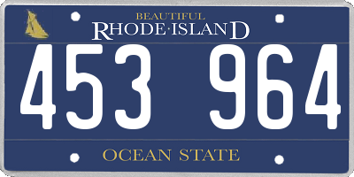 RI license plate 453964