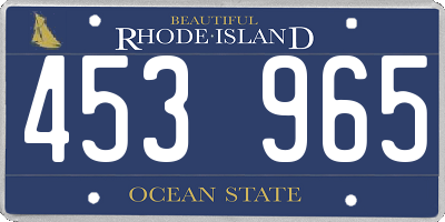 RI license plate 453965