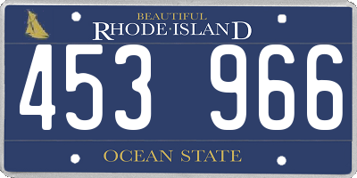 RI license plate 453966