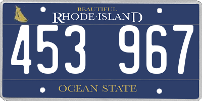 RI license plate 453967