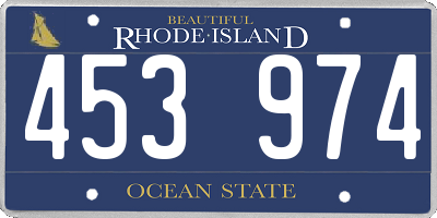 RI license plate 453974