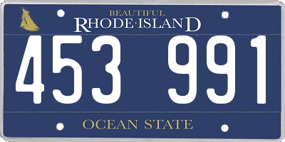 RI license plate 453991