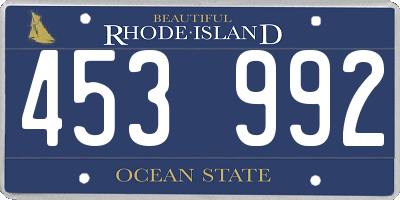 RI license plate 453992