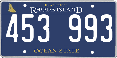 RI license plate 453993