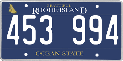 RI license plate 453994