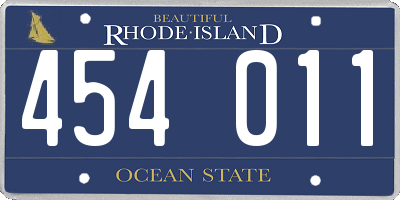 RI license plate 454011