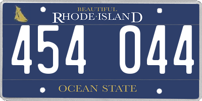RI license plate 454044