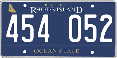 RI license plate 454052