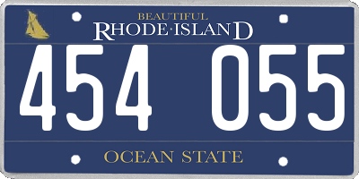 RI license plate 454055