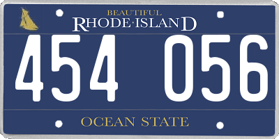 RI license plate 454056